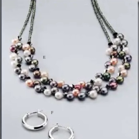 Lia Sophia “Tahitian” pearl double strand necklace multicolor beads. 16”-19” - Picture 5 of 7